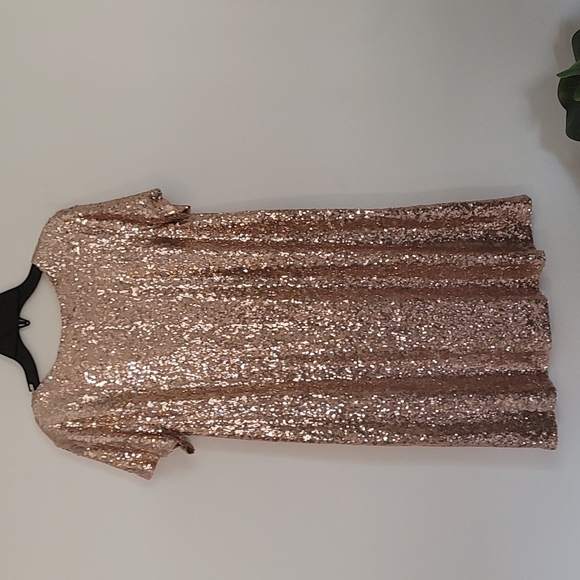Lulus  sequin champagne dress size s - Picture 8 of 8